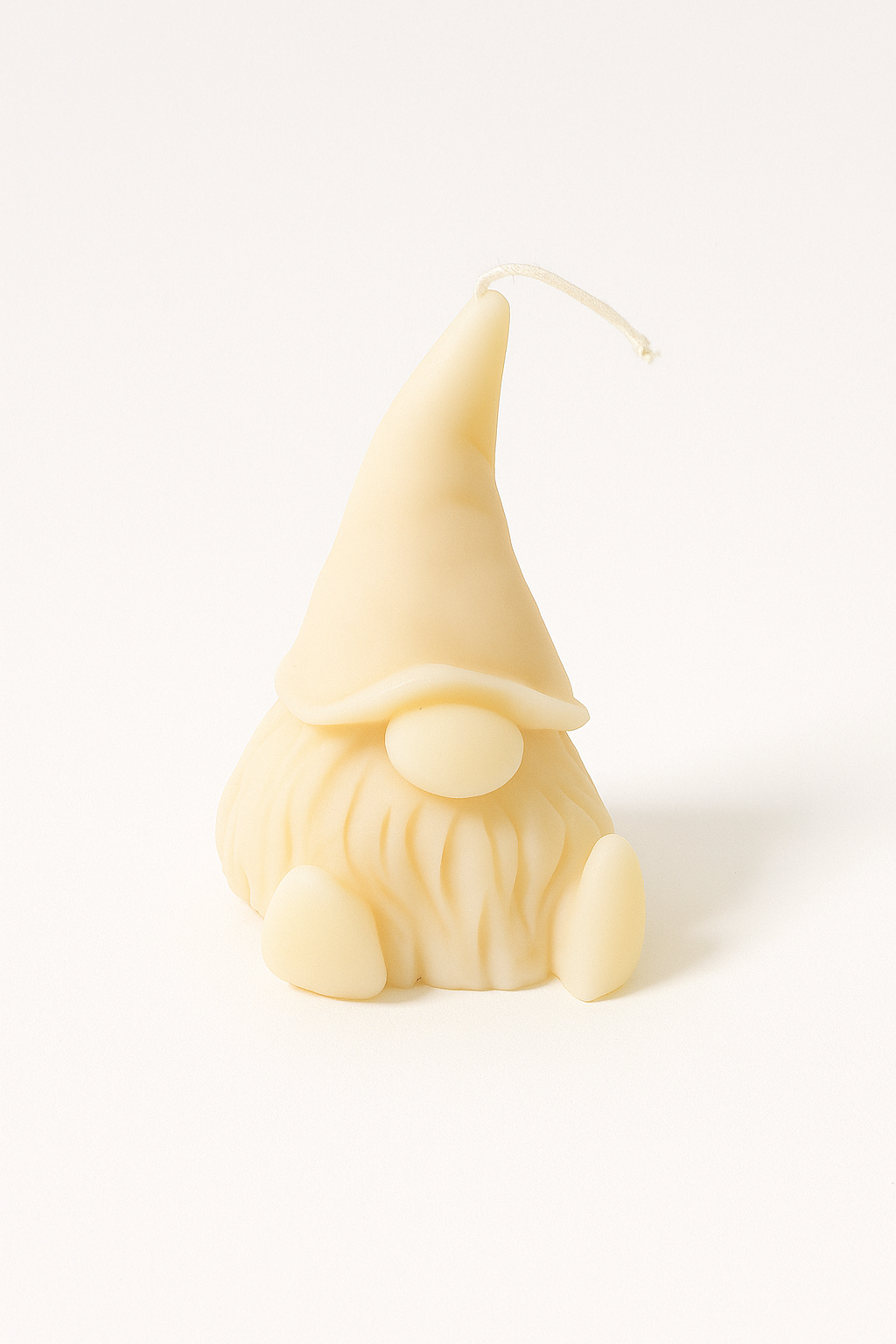 Candela Artigianale a forma di gnomo Natalizio