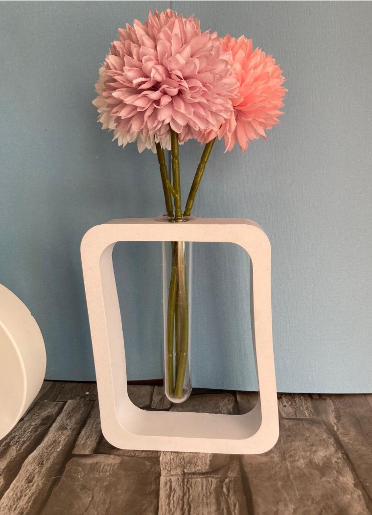 Vaso in Ceramica con Provetta Portafiori | Bomboniera Unica per Matrimonio, Battesimo, Nascita, Comunione e Cresima