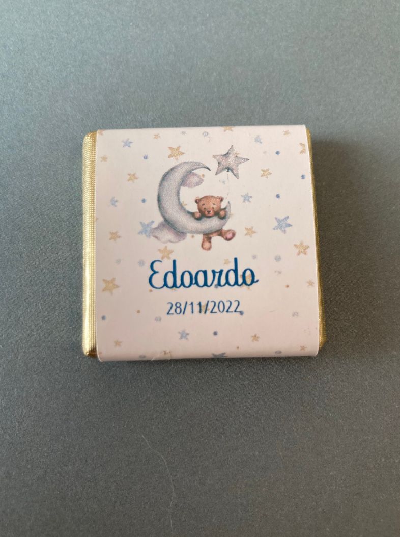 cioccolatini personalizzati, bomboniere, battesimo, laurea, comunione