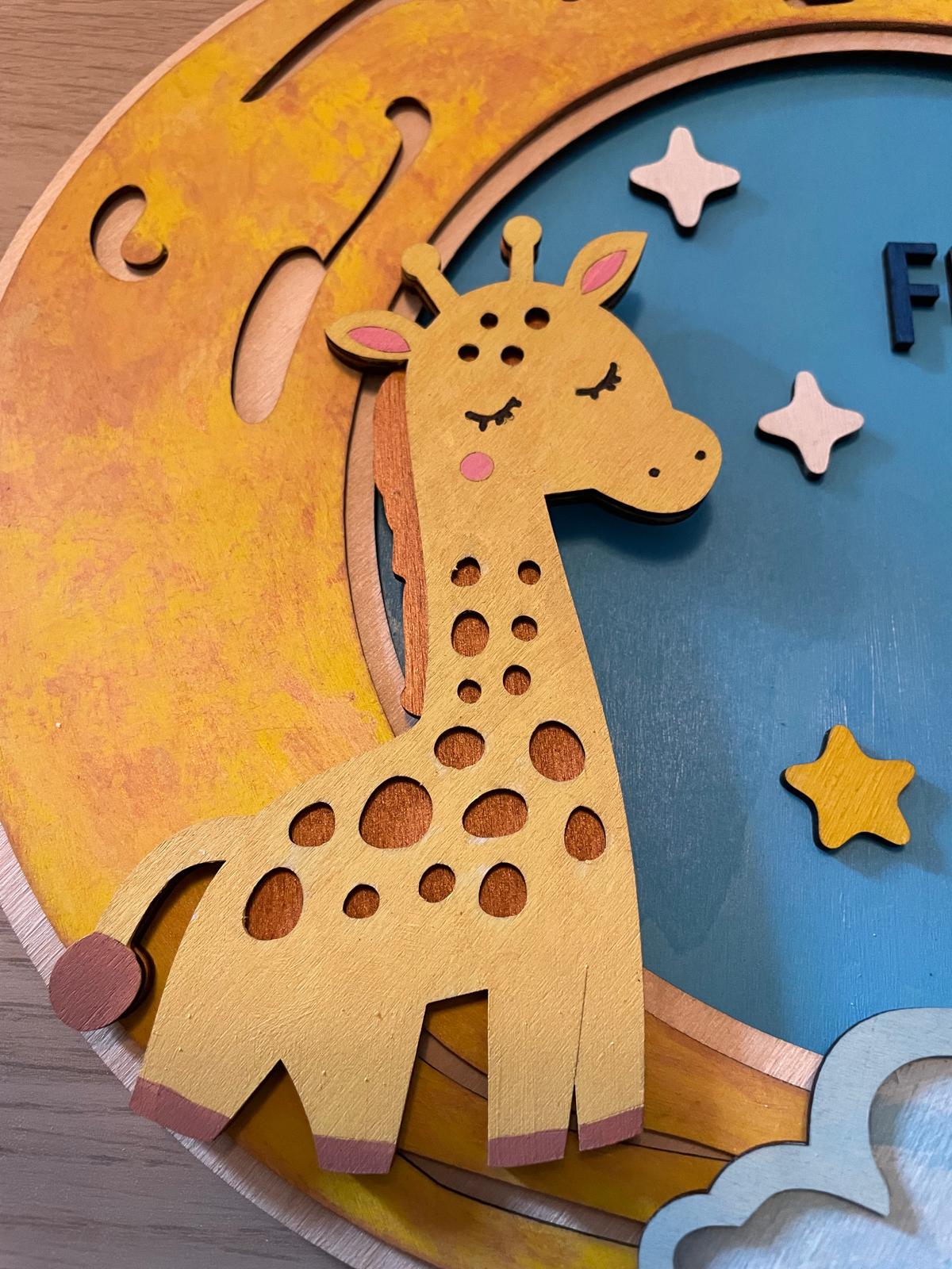 Fiocco/fuoriporta cameretta bambini personalizzato e dipinto a mano