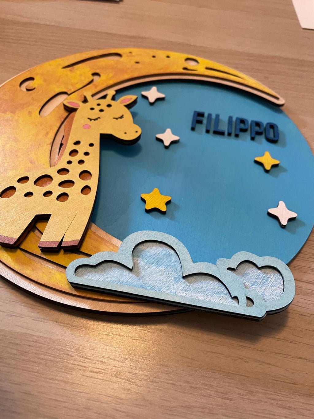 Fiocco/fuoriporta cameretta bambini personalizzato e dipinto a mano