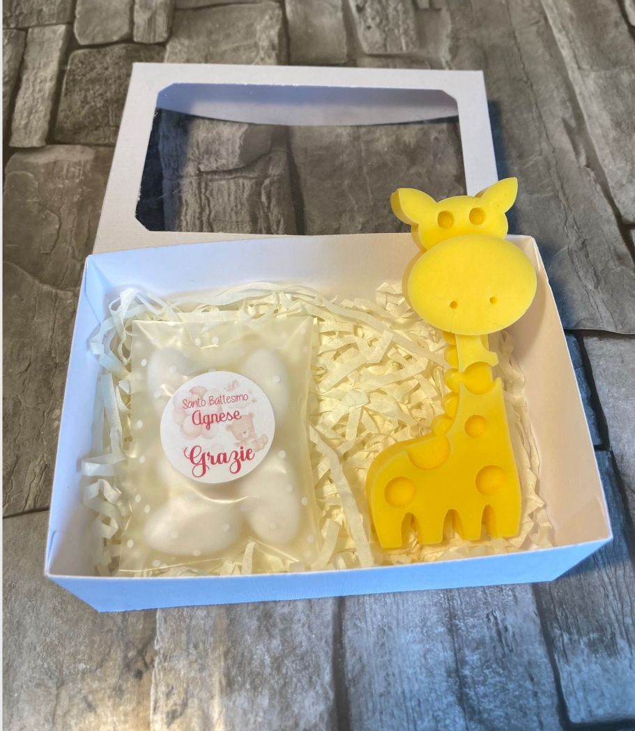 Candela Giraffa in Cera di Soia | Bomboniera per Battesimo, Nascita e Comunione