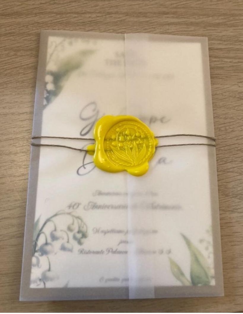 Partecipazioni di Matrimonio Eleganti | Carta Pregiata Martellata | Sigillo Ceralacca | Anniversari Speciali