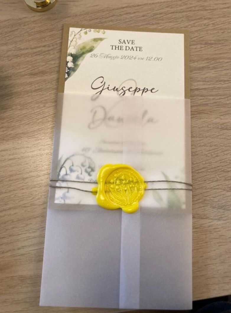 Partecipazioni di Matrimonio Eleganti | Carta Pregiata Martellata | Sigillo Ceralacca | Anniversari Speciali