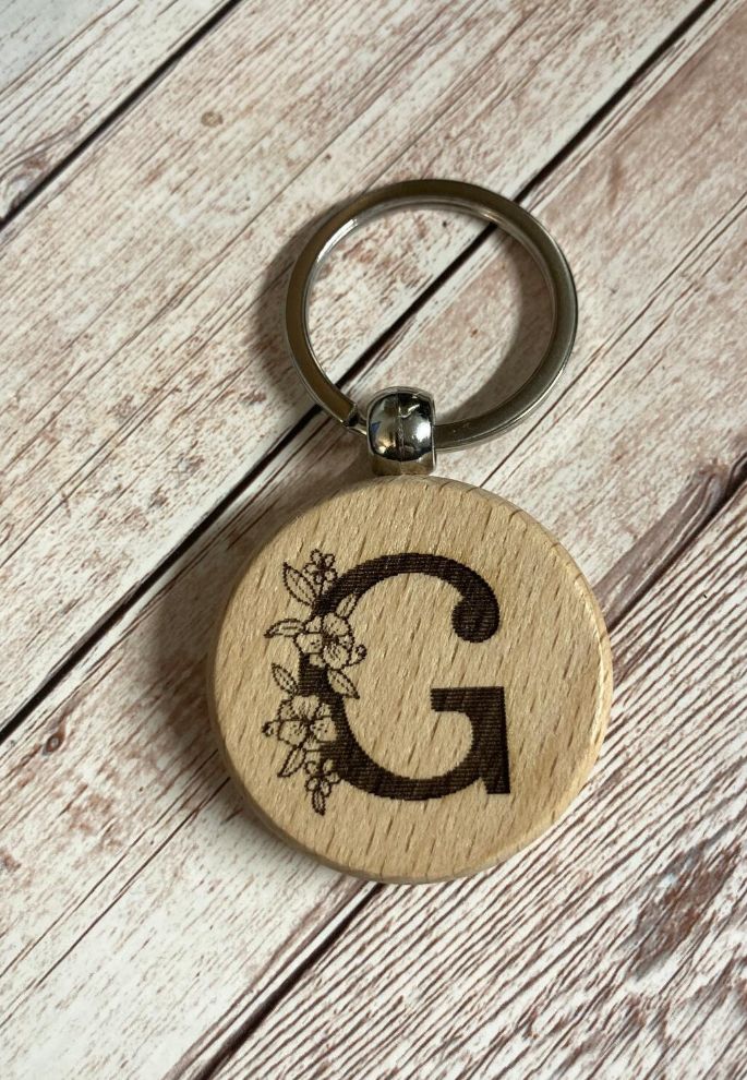 Portachiavi Personalizzato in Legno Inciso | Idea Regalo per Matrimonio, Comunione, Cresima e Battesimo