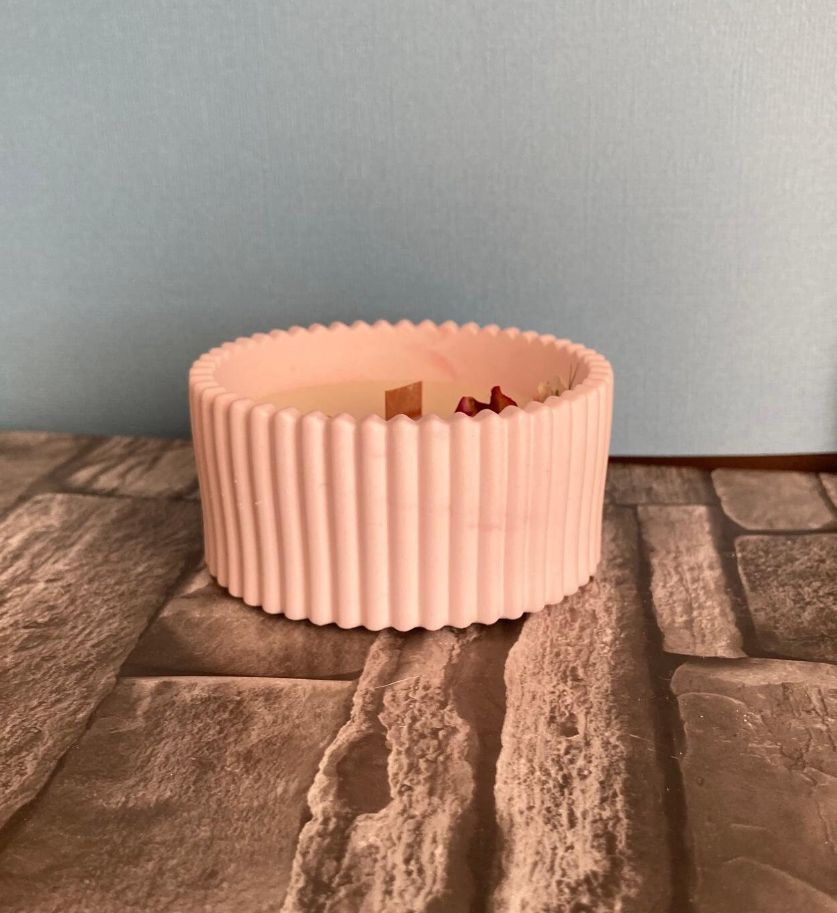 Candela in Cera di Soia in Vasetto di Ceramica | Bomboniera per Battesimo, Matrimonio, Comunione, Cresima e Laurea