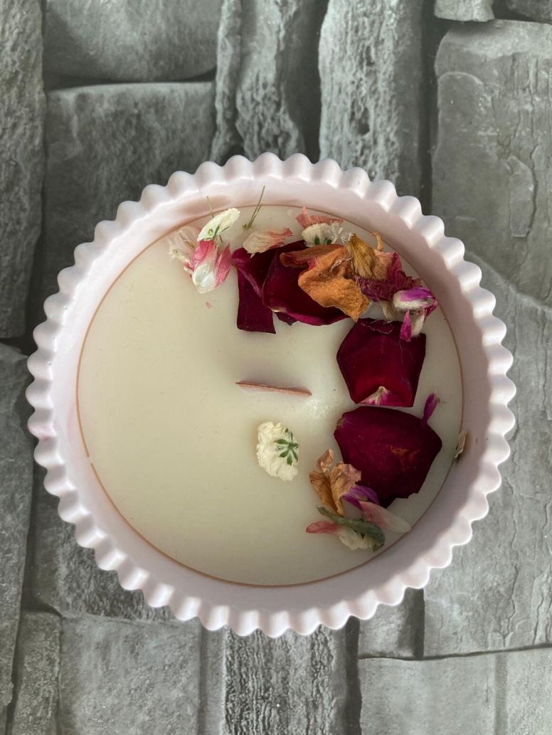 Candela in Cera di Soia in Vasetto di Ceramica | Bomboniera per Battesimo, Matrimonio, Comunione, Cresima e Laurea